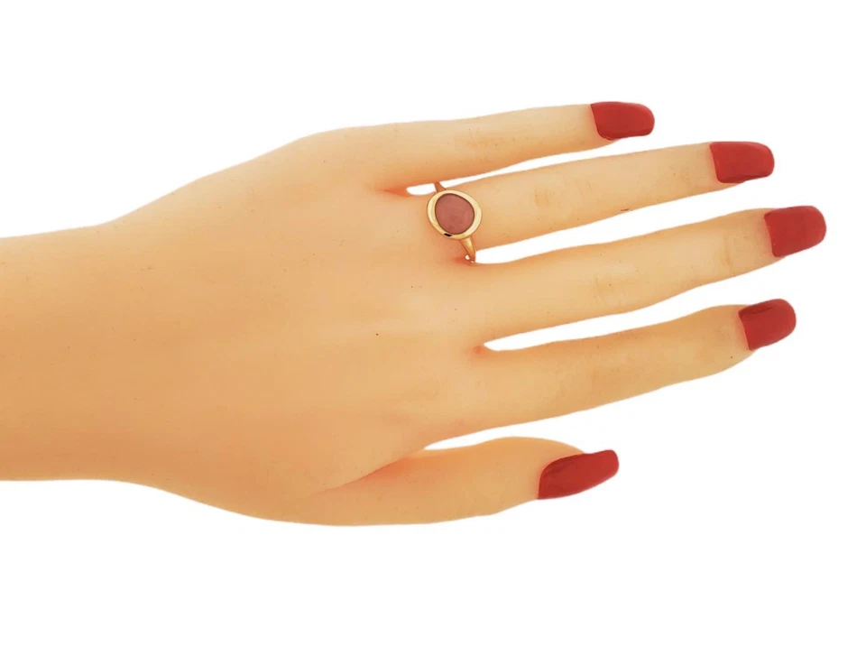 Anillo de cuarzo rosa Fred Paris Belle Rives en oro rosa de 18 k Foto 3 de 4