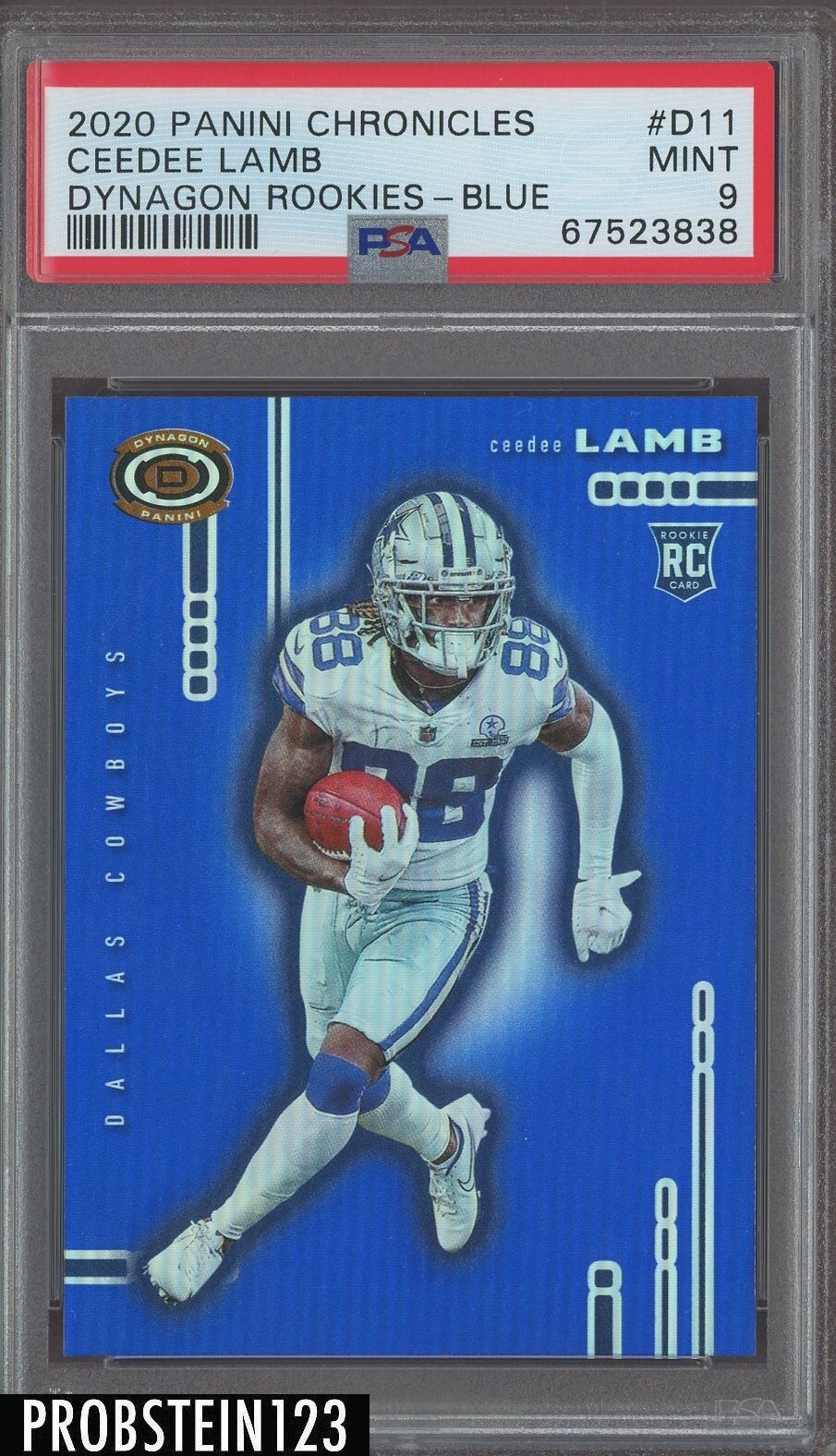 CeeDee Lamb Panini Chronicles Dynagon Rookies #D11 Blue