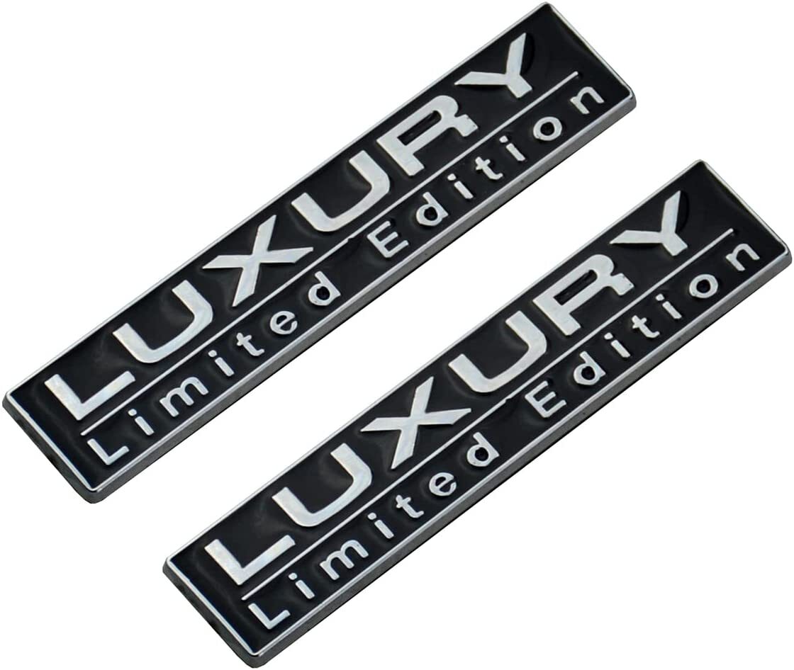 2Pc Metal Luxury Limited Edition Sport Car Trunk Emblem Badge Decal