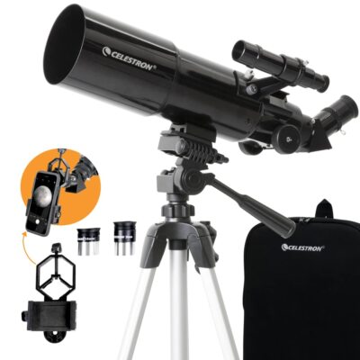 Celestron Travel Scope 80 Portable Refractor Telescope with Backpack Accessories