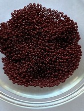 Antique/Vintage Micro Seed Beads-14/0 Rich Dark Reddish- Maroon Opaque-4 g bags