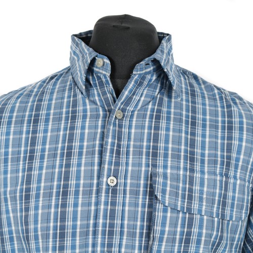 Chemise western vintage Wrangler bleue à carreaux, perle pression, XXL - France