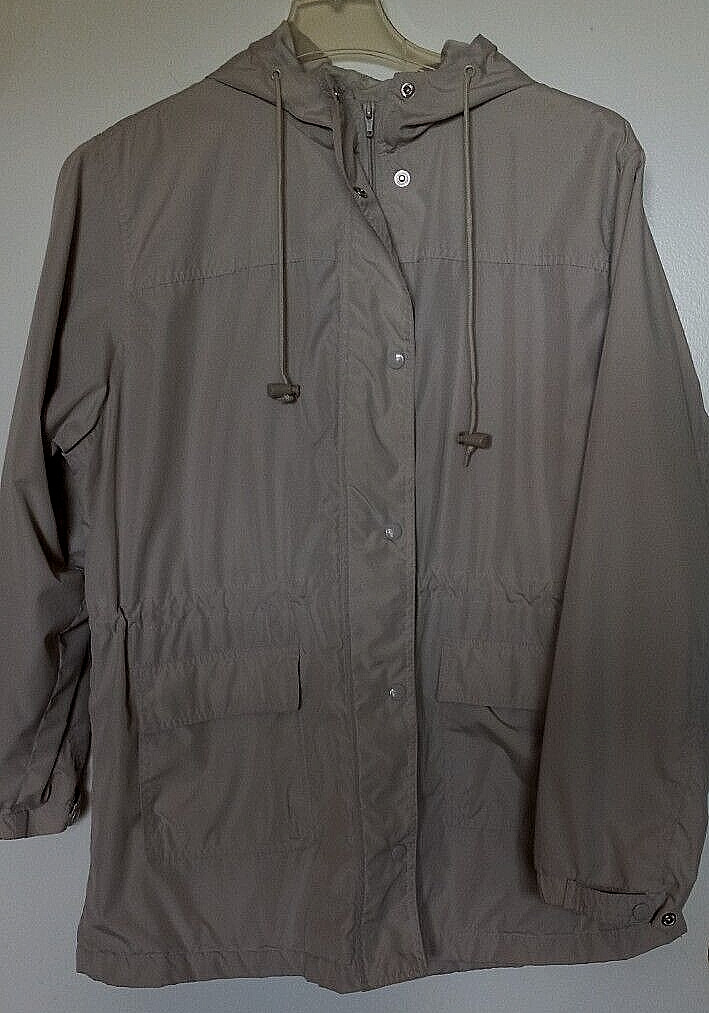 Cherokee 100% polyester solid beige jacket Size 18 - image 1