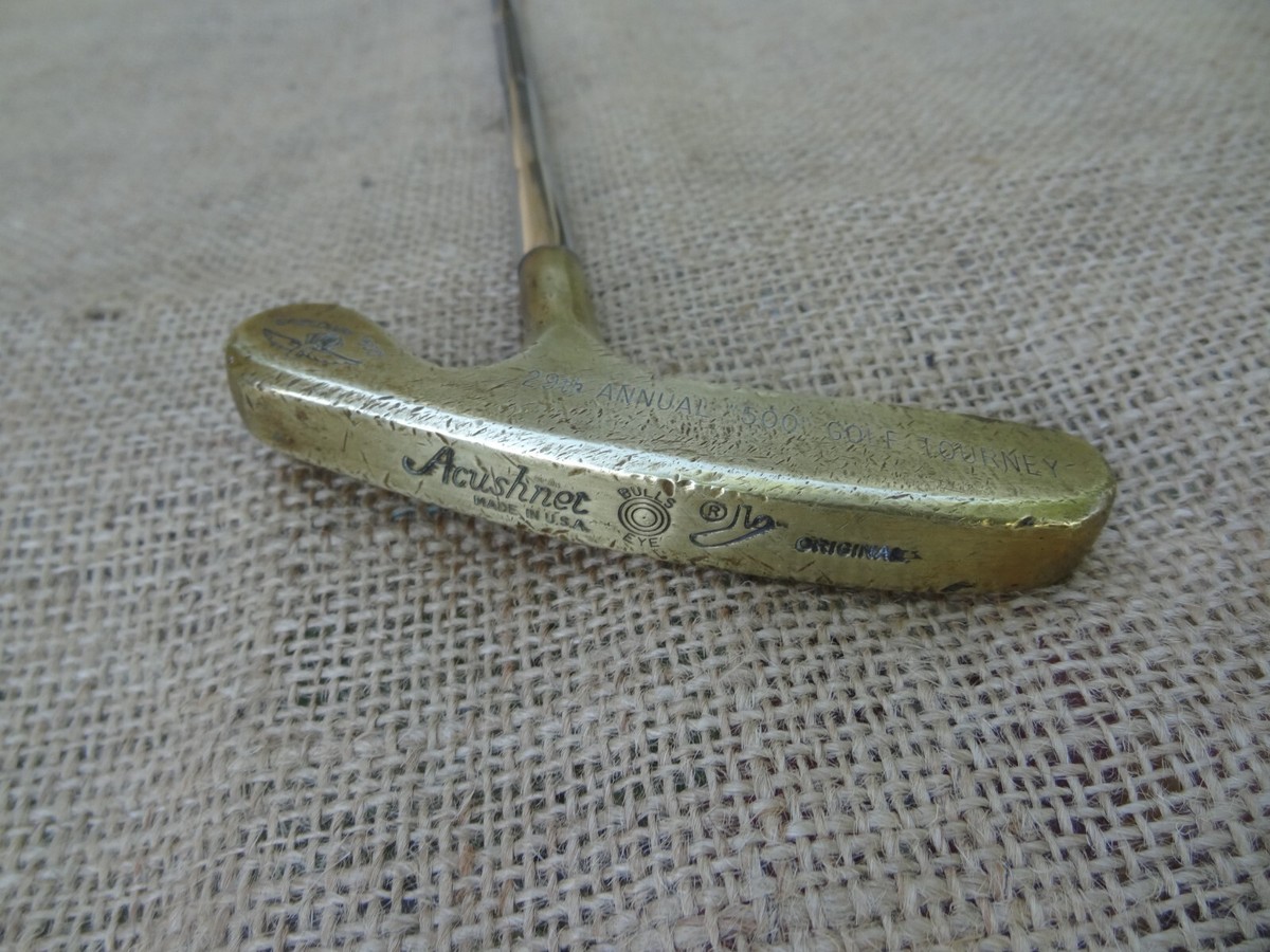 Acushnet BULLS EYE ORIGINAL 2-Way Putter ⛳ Bulls Eye Gold Fluted