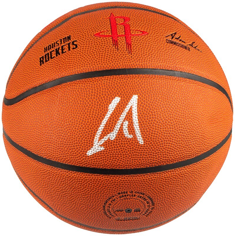 Yao Ming Autographed Signed Houston Rockets Spalding Basketball Beckett Authenticated 