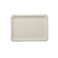 500 Teller Einwegteller, Pappe [Ff] Eckig 16,5 Cm X 23 Cm Weiss Extra Stark