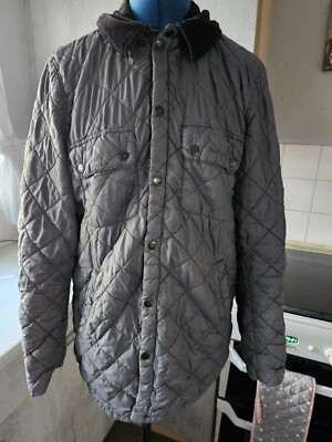 Barbour Akenside lightweight grey Quilted Jacket Size L UK