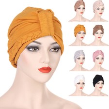 Muslim Women Hijab Hat Turban Braid Hair Loss Chemo Caps Bonnet Wrap Headscarf