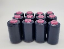 12 Big Spools Navy Blue Serger Sewing Machine Thread 6000 YARDS PER Cone T27 S/2