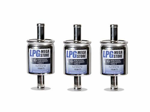LPG, 3 x filtro gas per auto a GPL, 12 mm, filtro universale (F7n)