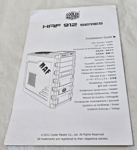 HAF 912 Series Cooler Master INSTALLATION GUIDE-2012