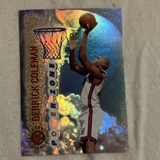 Topps Power Zone 1995 Derrick Coleman insert card # PZ6 New Jersey Nets