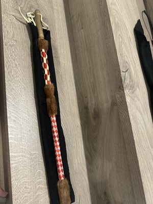 Vintage Native American Tail Stick, traditional Straight Dance