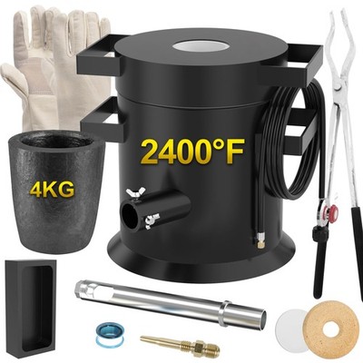 MMasters 4KG Propane Melting Furnace Kit with Gloves, 2400  HighEfficiency Me...