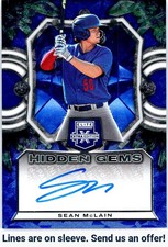 2023 Panini Elite Extra Edition Sean McLain Hidden Gems Blue Signatures