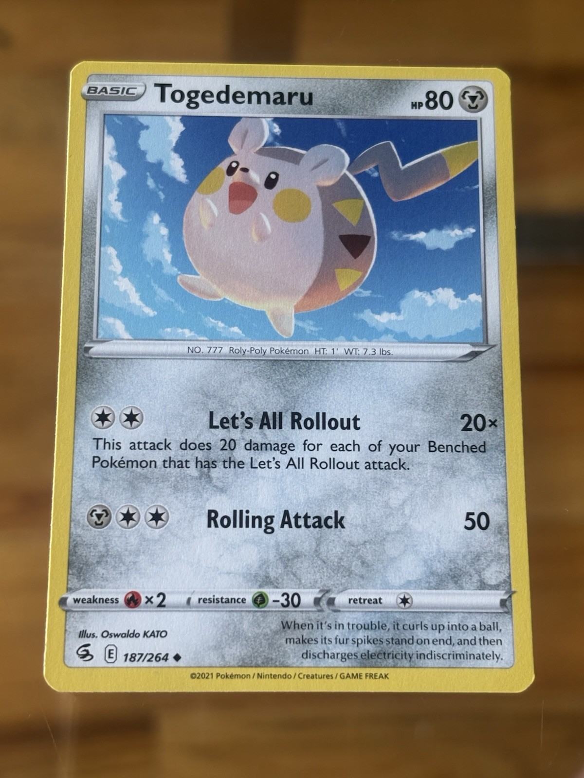 Togedemaru - 187/264 Fusion Strike Pokemon TCG Buy 2 Get 1 Free