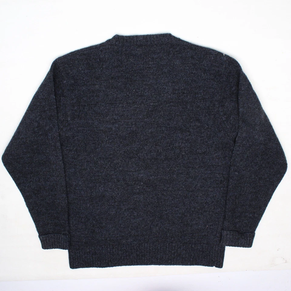 Pendleton Washable Shetland Wool Sweater Mens L Dark Gray Blue Crew Pullover - Image 2 of 4