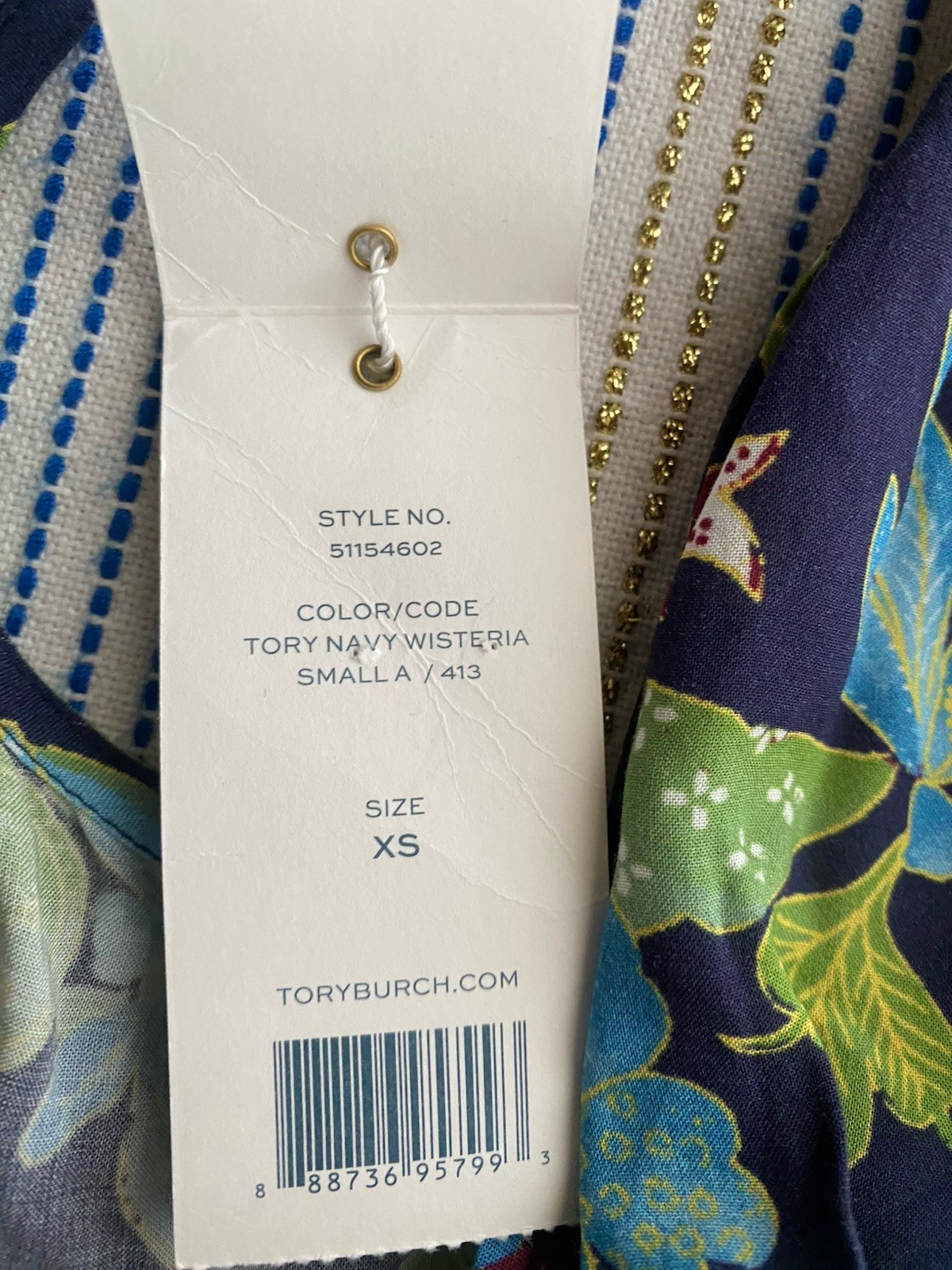 Tory Burch  Wisteria Wrap Romper Womens Swim Cover Up Blue Green Sleeveles Sz XS thumbnail 15