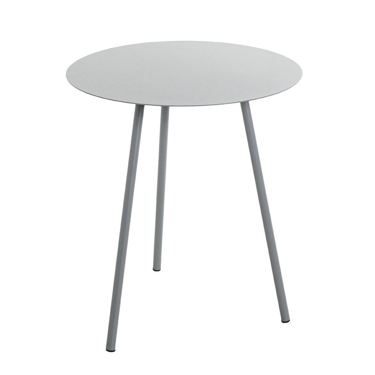 Table d'Appoint Métal Shelton Gris 45cm : Solution Gain de Place pour Petit Salon