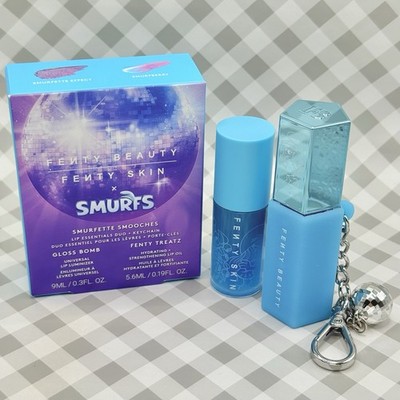 FENTY Smurfette Smooches Duo + Keychain Gloss Bomb & Lip Oil LtdEd