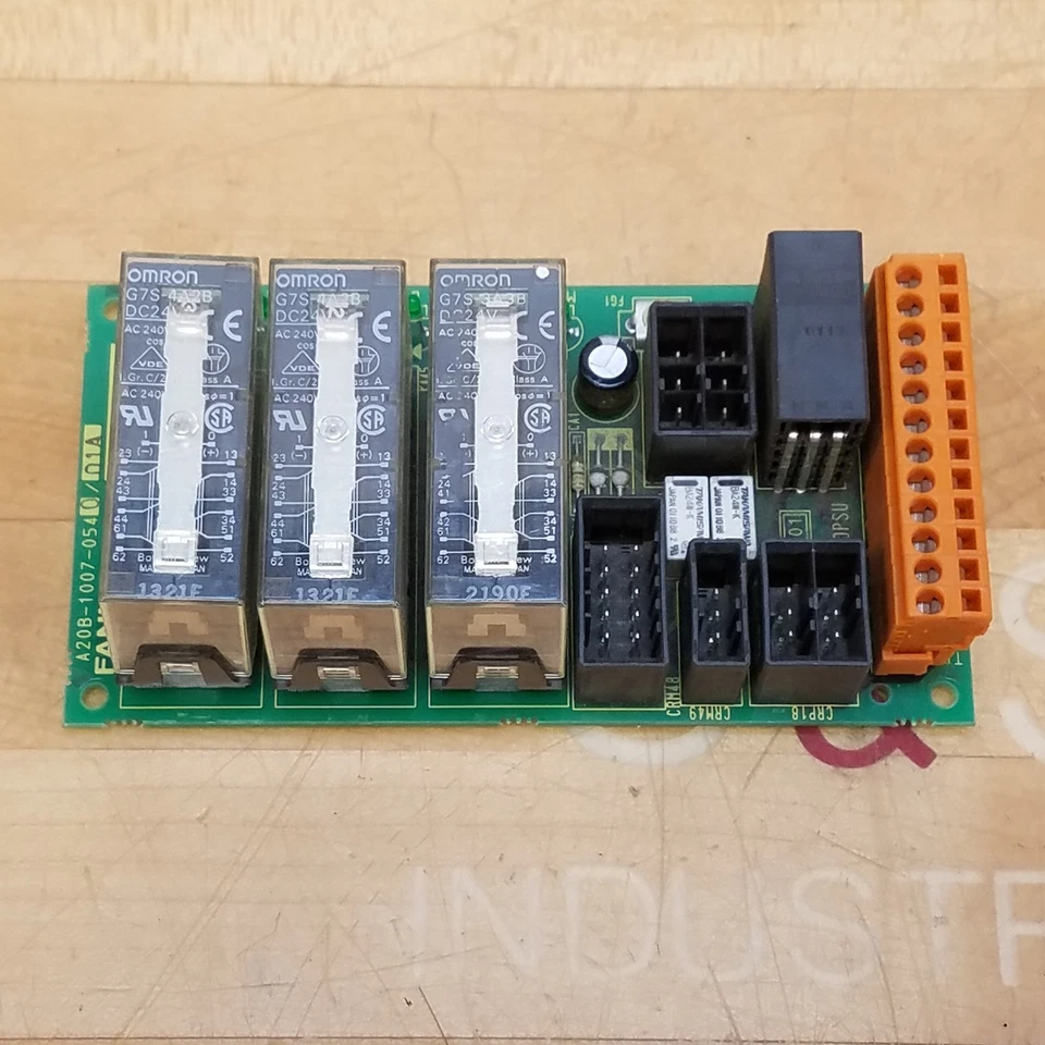 Fanuc A20B-1007-0540/01A Relay Board w/ (2) G7S-4A2B & G7S-3A3B Relays - USED - Image 3 of 4