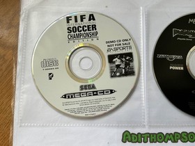 Fifa soccer & Microcosm Puggsy demo discs sega mega cd game demos disc only