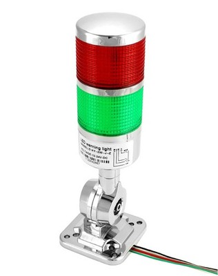 QWORK Industrial Warning Lights, 12-24V LED Stack Tower Lights with Red