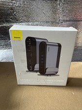 Baseus 17-in-1 Docking Station, Laptop Docking Station 3 Monitors 7 USB 4K HDMI