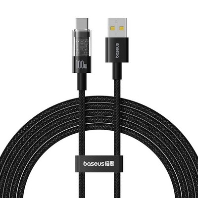 6932172658755 Baseus Gem USB A auf USB C Schnellladekabel 2 m 100 W Schwarz Base