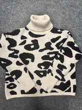 Pullover Beige/Schwarz Leo Animalprint Leo Muster Gr. S /M