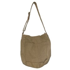 Khaki Canvas Crossbody Messenger Bag Strap Pockets Everyday Casual Hobo Shoulder