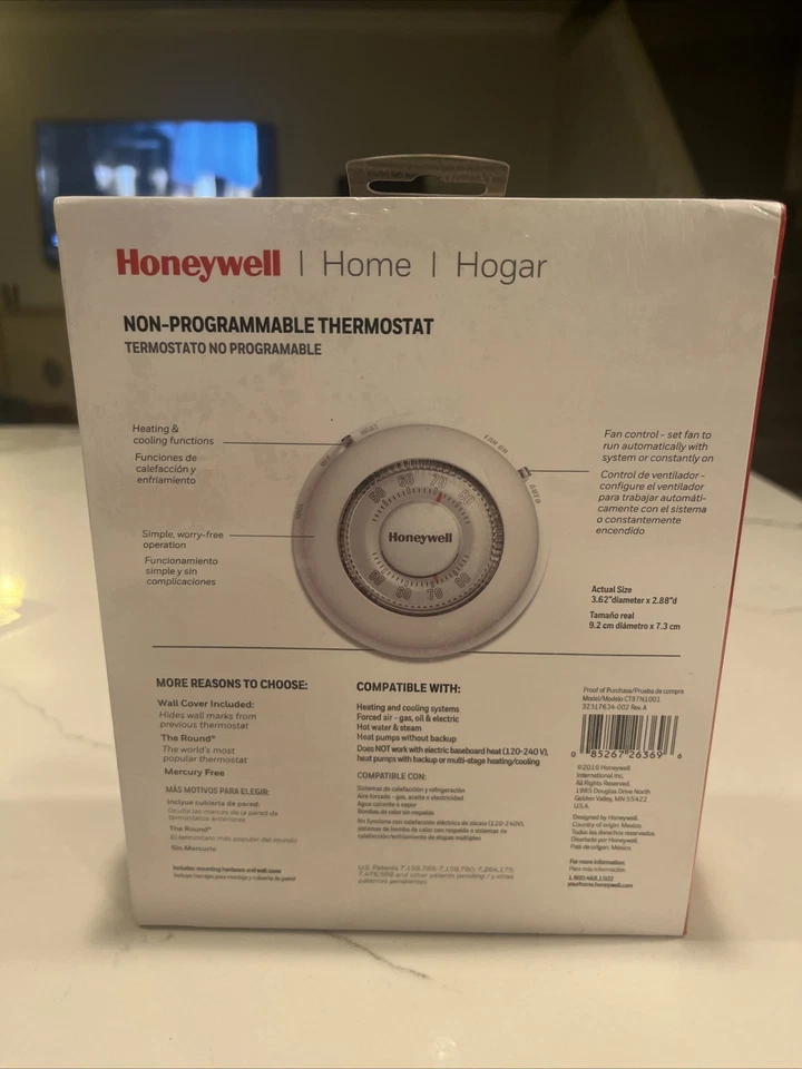 Honeywell The Round Non-Programmable Thermostat CT87N NEW & FACTORY SEALED!!! - Image 2 of 4