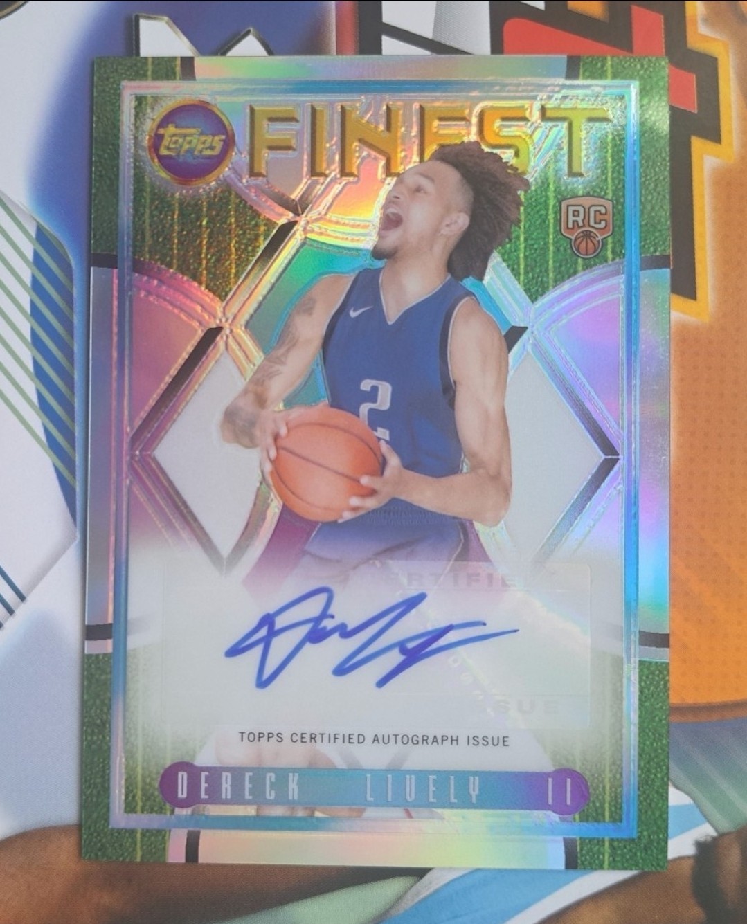 2023-24 Topps Finest DERECK LIVELY II Rookie Flashback Auto Refractor RC Mint MT