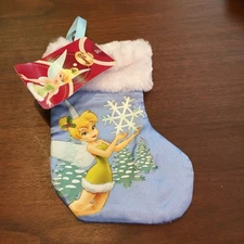 Disney Peter Pan's TINKER BELL SNOWFLAKE Mini Stocking MINT