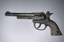 Vintage Hubley PET Toy Cap Gun Revolver Made In USA Metal Cowboy Western Pistol