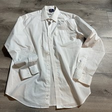 George Men's White Button-up Dress Shirt Size XL 46-48 Classic Fit
