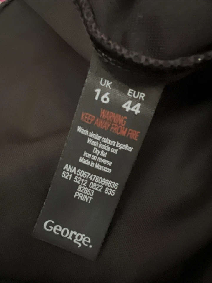 George Black Slip On Skirt Embroidered And Sequins Size 16 - Image 4 of 4