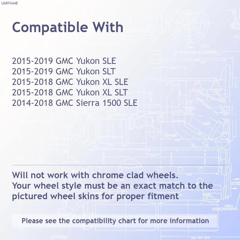 Хромированные колесные диски 18 футов 6 с двумя спицами для GMC Yukon SLE/SLT 2015-2020 годов выпуска - Изображение 3 из 4