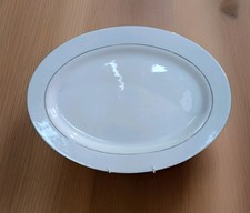 Serving Oval White Ceramic Platter Large Side Plate  36 cm