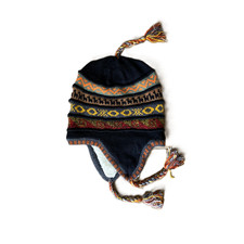 Peruvian Chullo with Alpaca Wool Lining   Andean Earflap Hat
