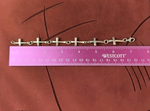 RLM STUDIO Sterling Silver 925 Cross Link Bracelet - Picture 7 of 8