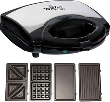 4 in1 Grill Waffle Maker Sandwich Panini Press Machine Electric Mini Belgium