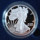 2008-W Proof American Silver Eagle Dollar $1 OGP, Box & COA, .999 Silver Bullion