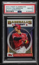 2020 Topps Finest Flashbacks Black Refractor 15/25 Andrelton Simmons PSA 10 0q21