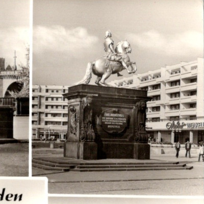 Antique Postcard RPPC Greetings Dresden DDR Multiple Views Grusse  Dresden