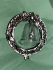Hallmark Holiday Heirloom Ornament 1987 FIRST Lead Crystal Bell in Silver Wreath — photo 5