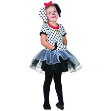 DALMATINER KOSTÜM KINDER Fasching Karneval Hunde Kleid Haarreif m. Ohren Mädchen
