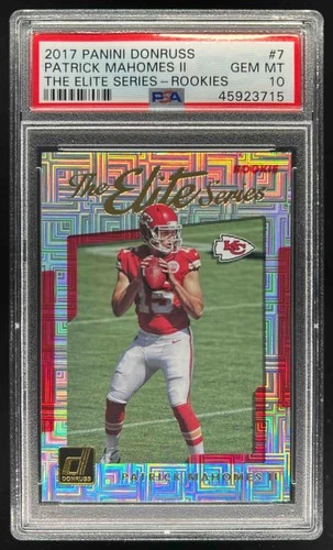 2017 Donruss Patrick Mahomes II The Elite Series Rookies RC #7 Chiefs PSA 10