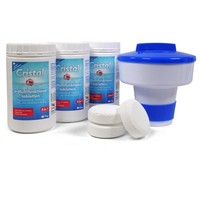Cristal 3 Kg Chlor-Multifunktion-Tabletten 200G Dosierschwimmer Schwimmbad Pool