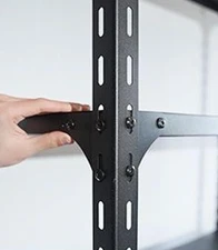 2 Layer Metal Storage Rack, Heavy Duty Adjustable Metal Rack Unit